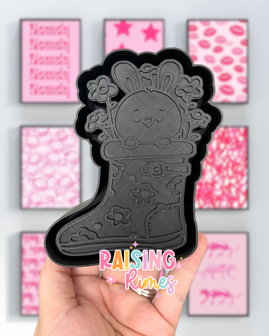 Bunny In Rainboot Silicone Mold