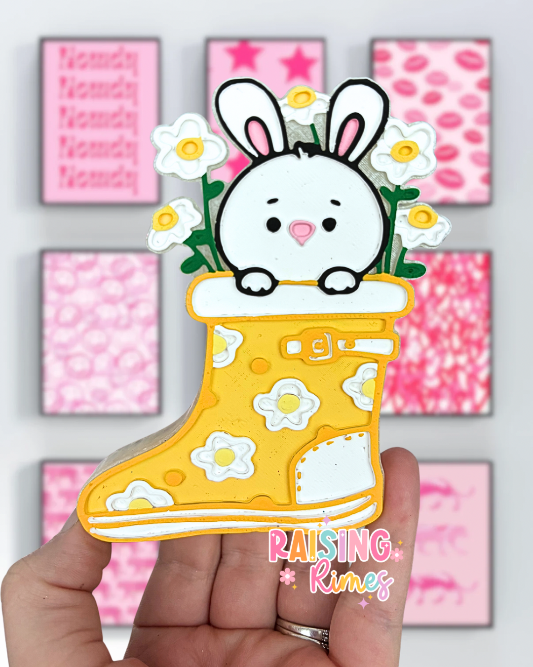 Bunny In Rainboot Silicone Mold