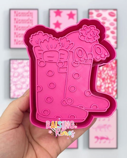 Bunny & Carrots Boots Silicone Mold