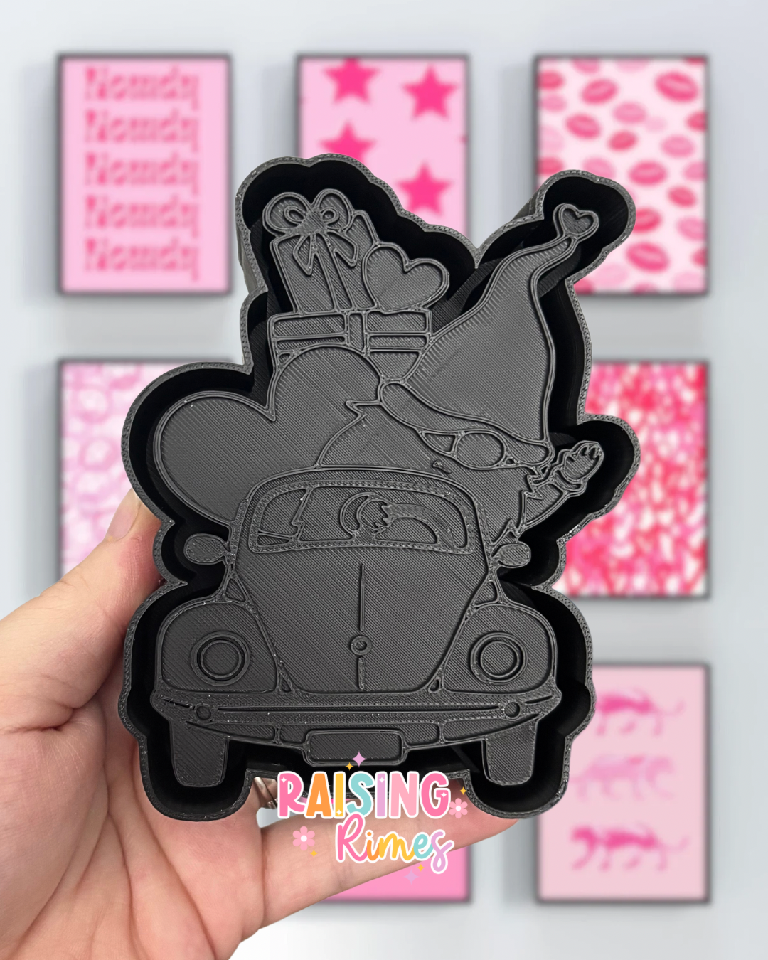 Valentine Gnome Truck Silicone Mold