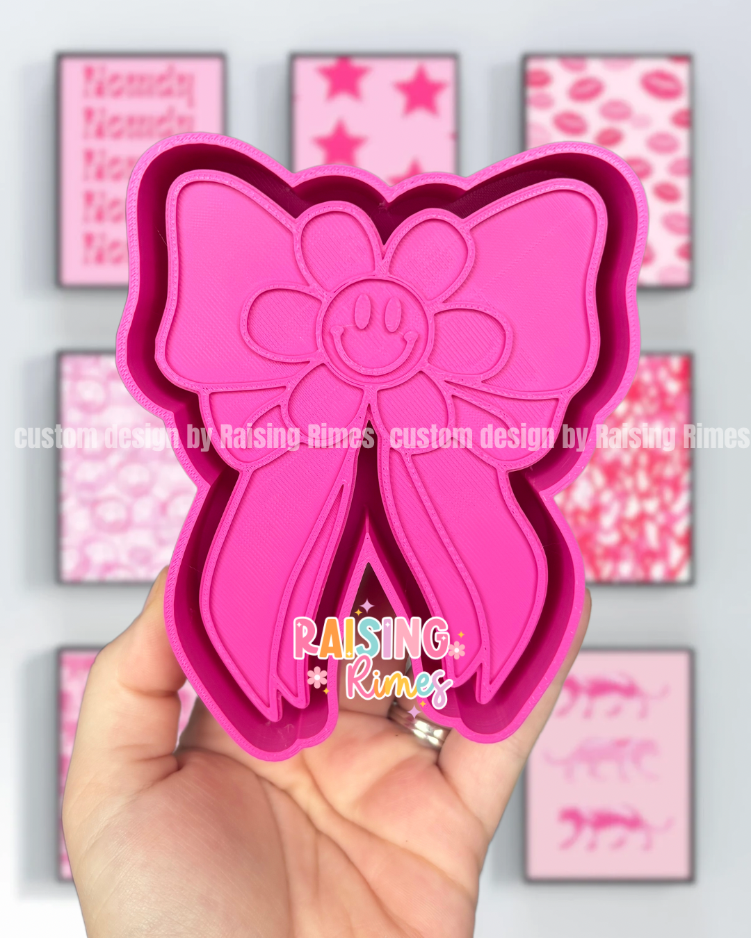 Smiley Daisy Bow Silicone Mold