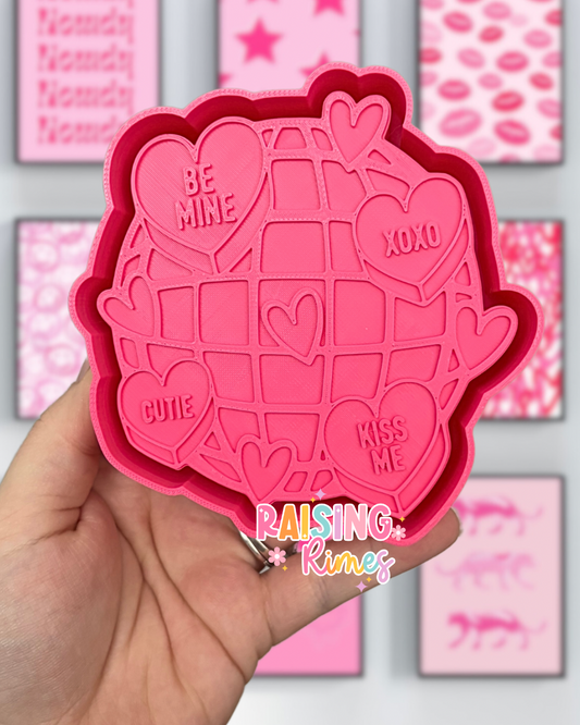 Candy Hearts Disco Silicone Mold