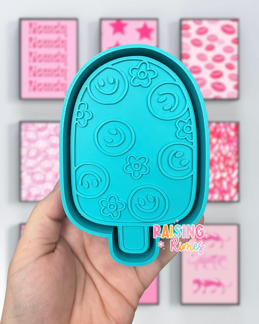 Smiley & Flower Popsicle Silicone Mold