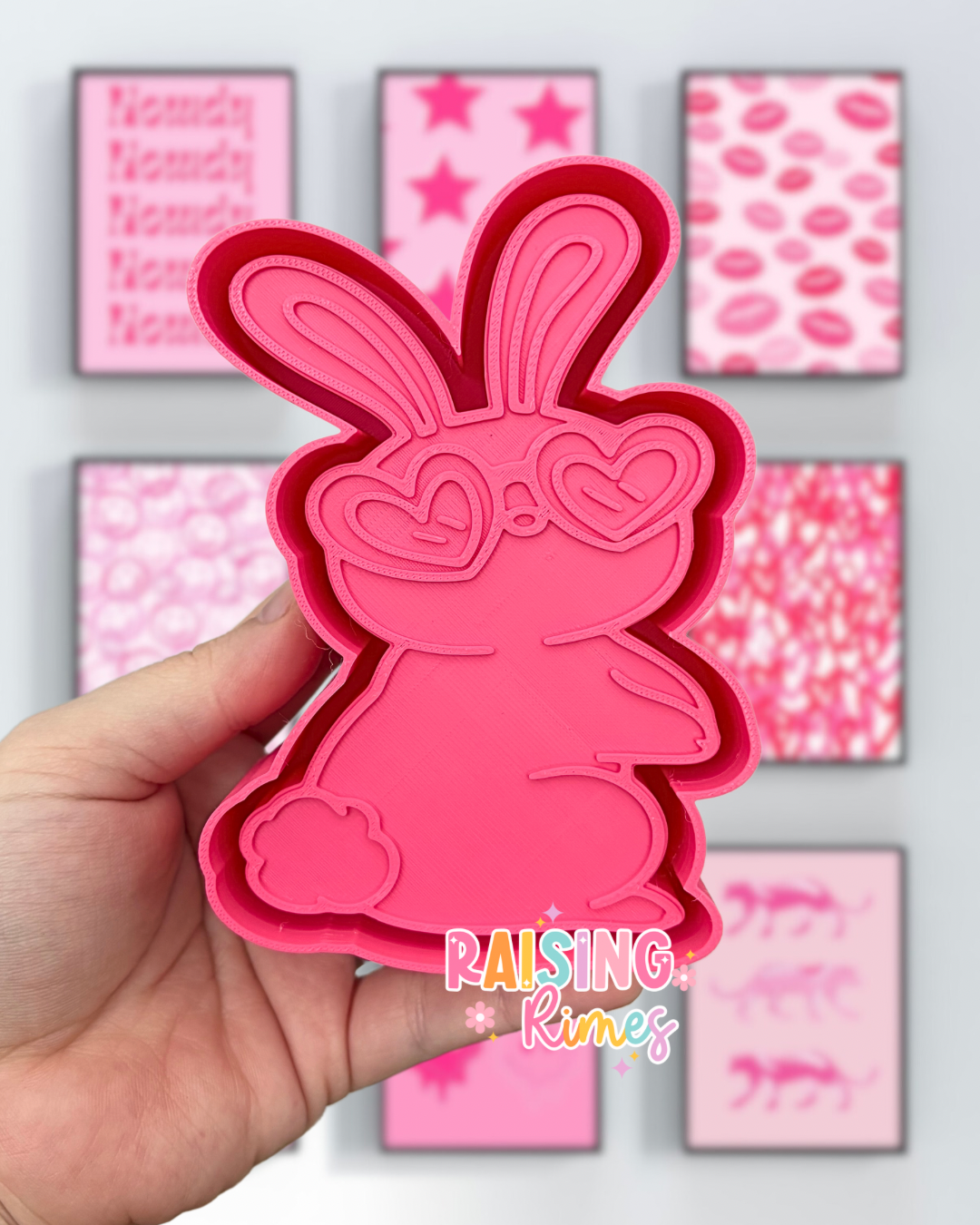 Heart Glasses Bunny Silicone Mold