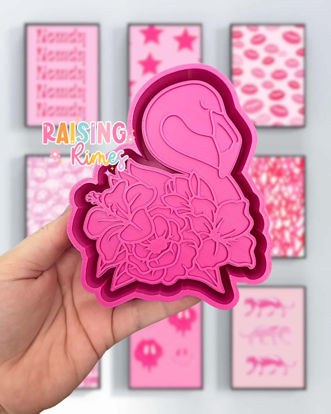 Floral Flamingo Silicone Mold