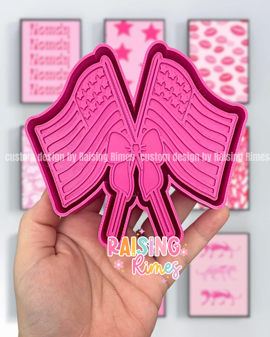 Bow USA Flags Silicone Mold