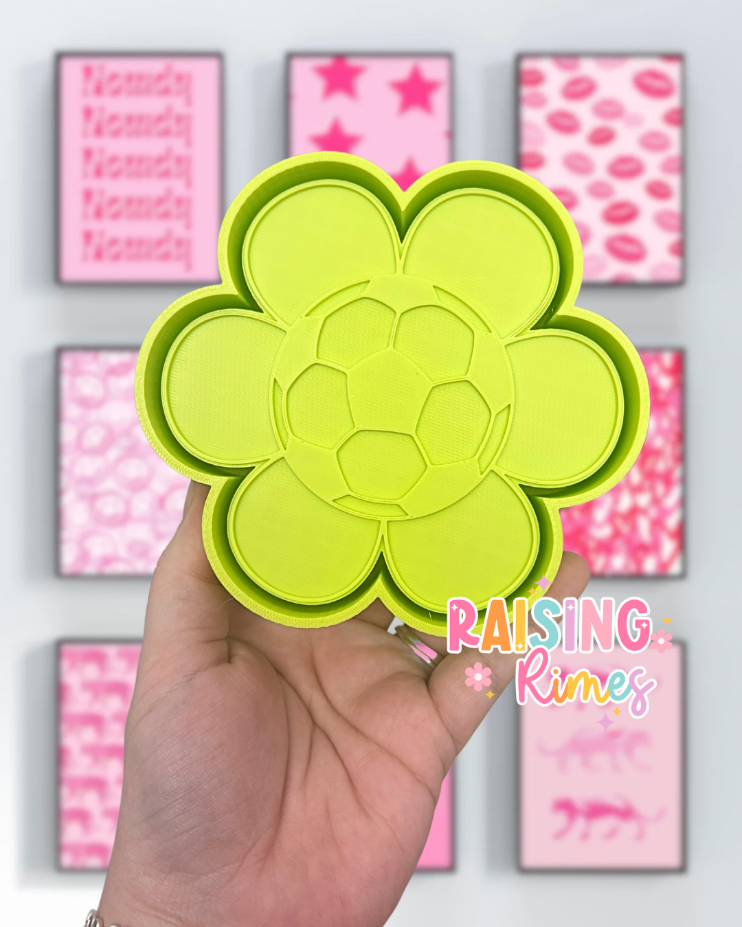 Soccer Flower Silicone Mold