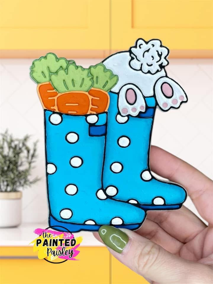 Bunny & Carrots Boots Silicone Mold