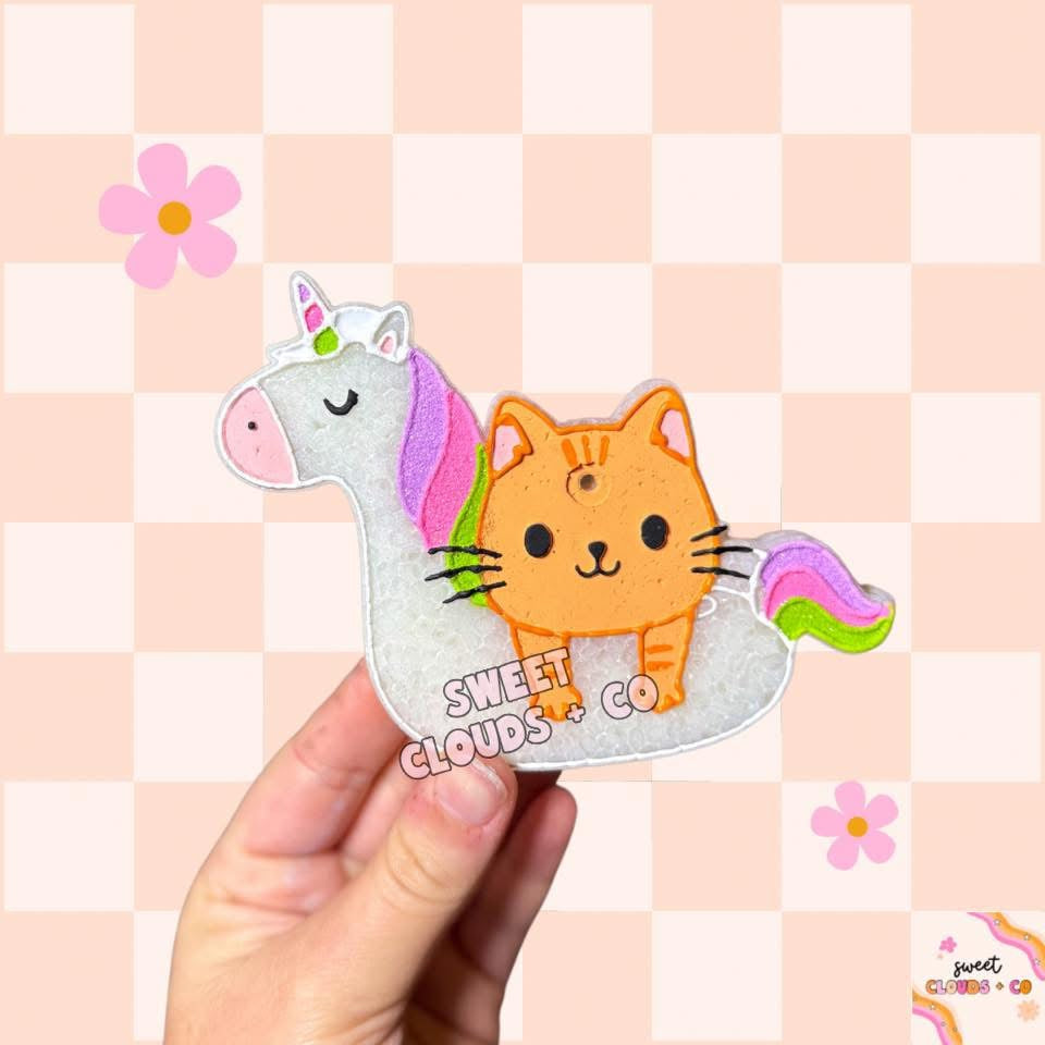 Cat on Unicorn Float Silicone Mold