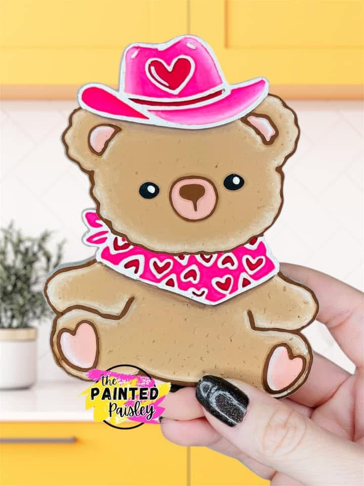 Valentines Cowboy Bear Silicone Mold