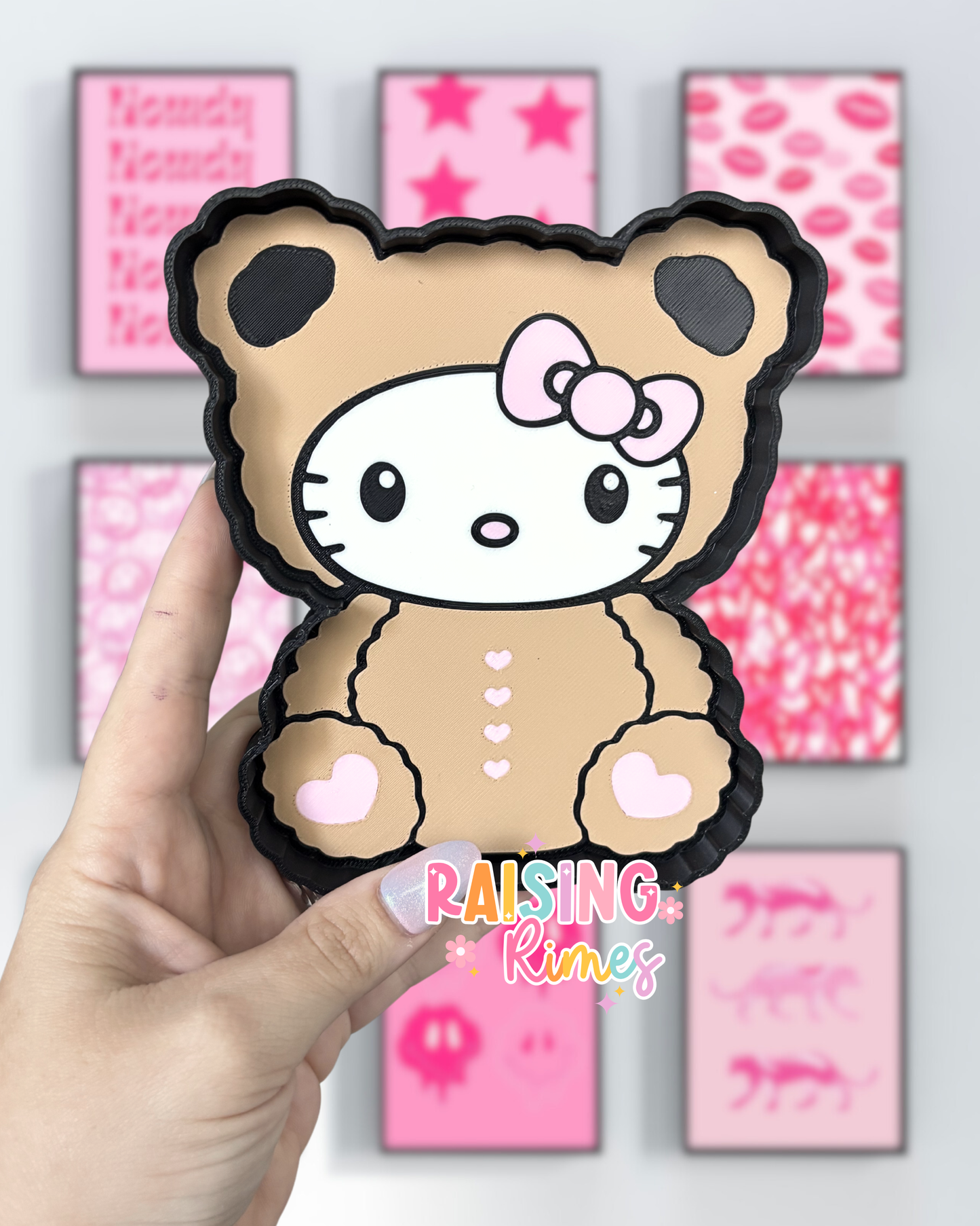 Kitty in Bear Suit Trinket Tray