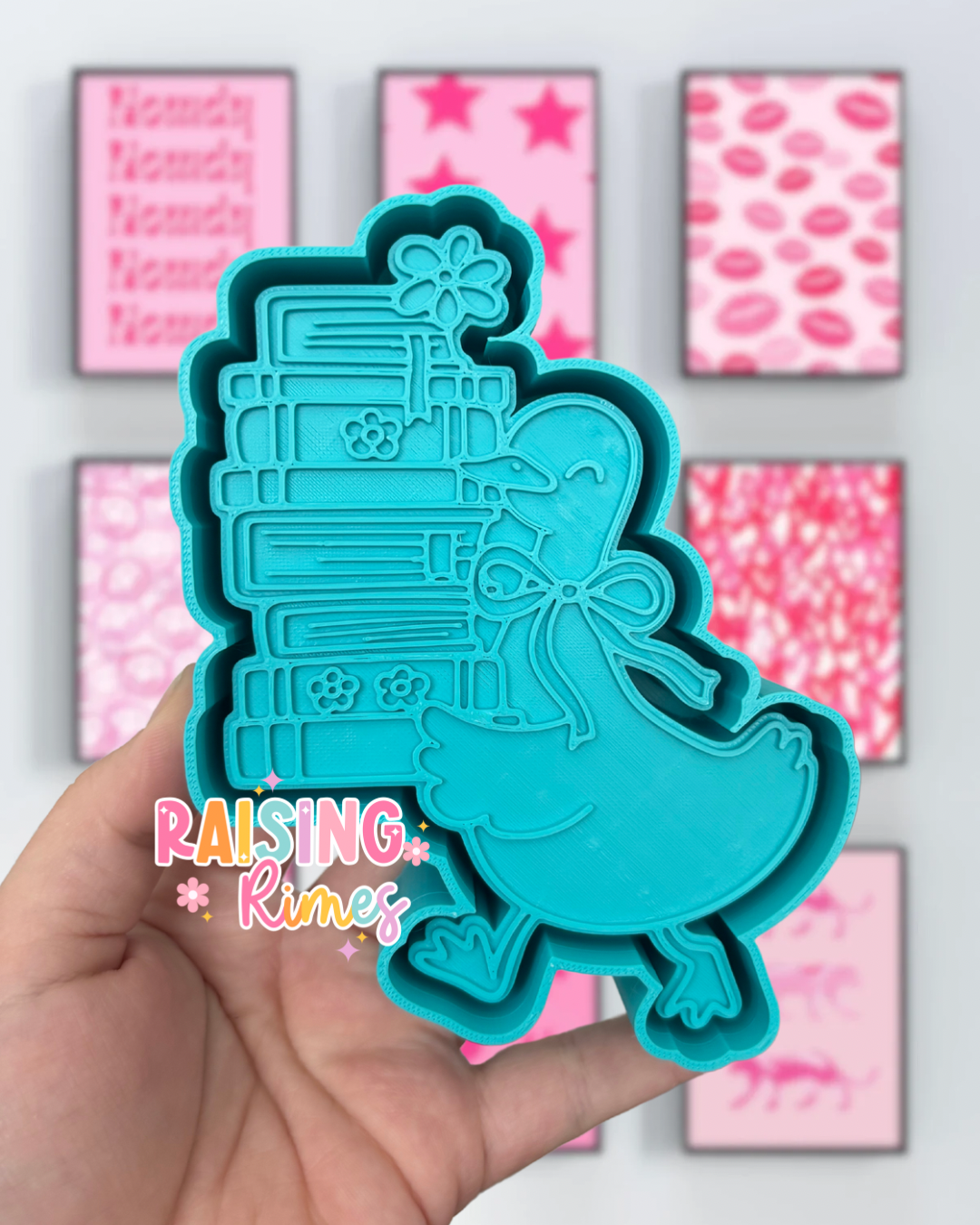 Duck Carrying Books Silicone Mold