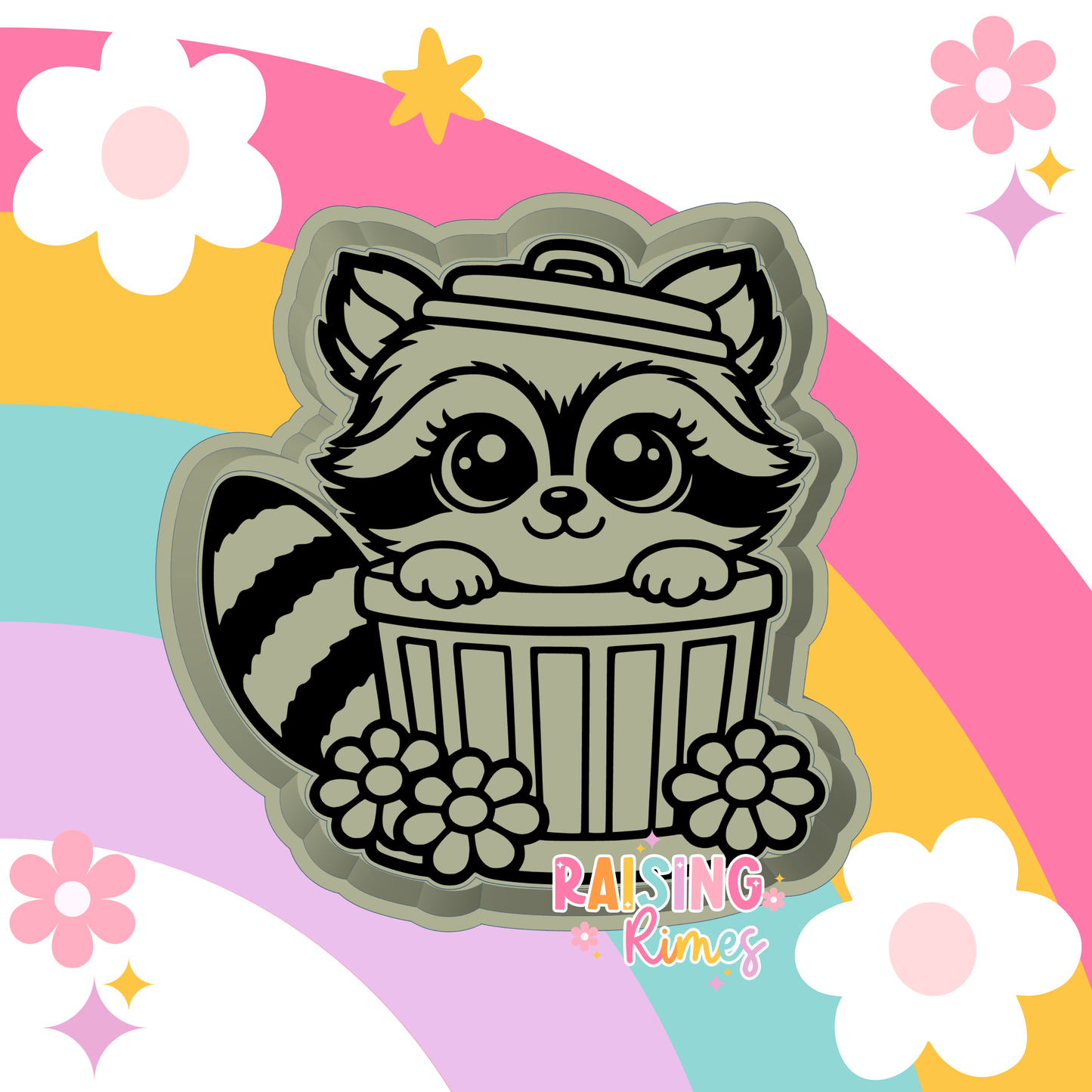 Girly Trash Panda Silicone Mold