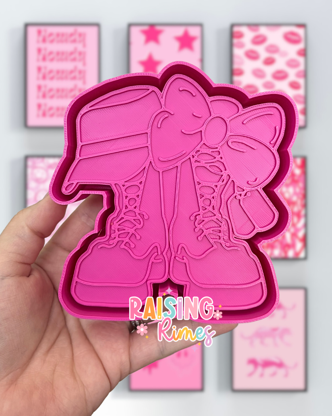 Combat Boots w/ Bow Silicone Mold