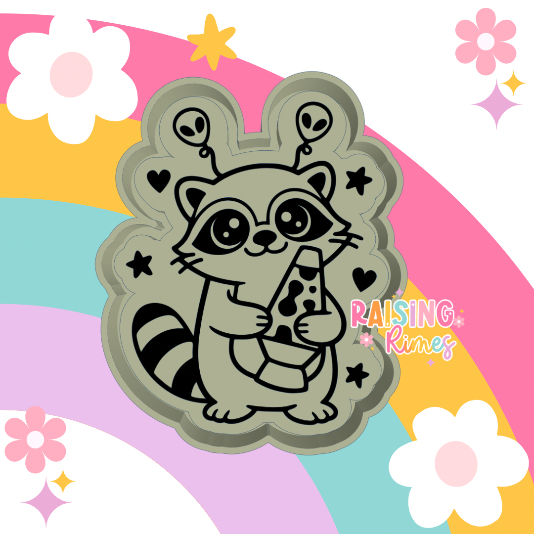Groovy Alien Raccoon Silicone Mold