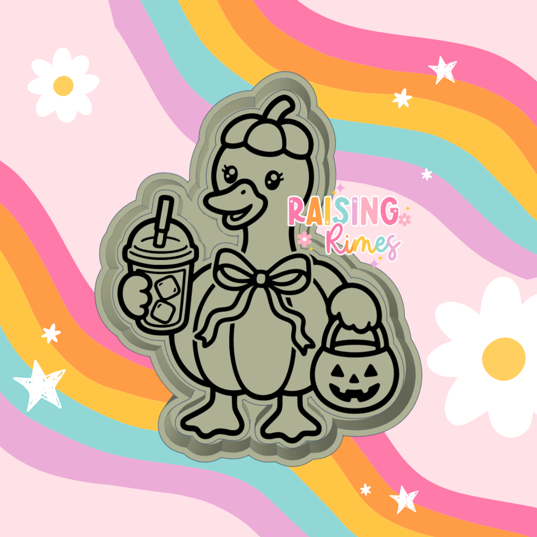 Pumpkin Goose w/ Drink Silicone Mold
