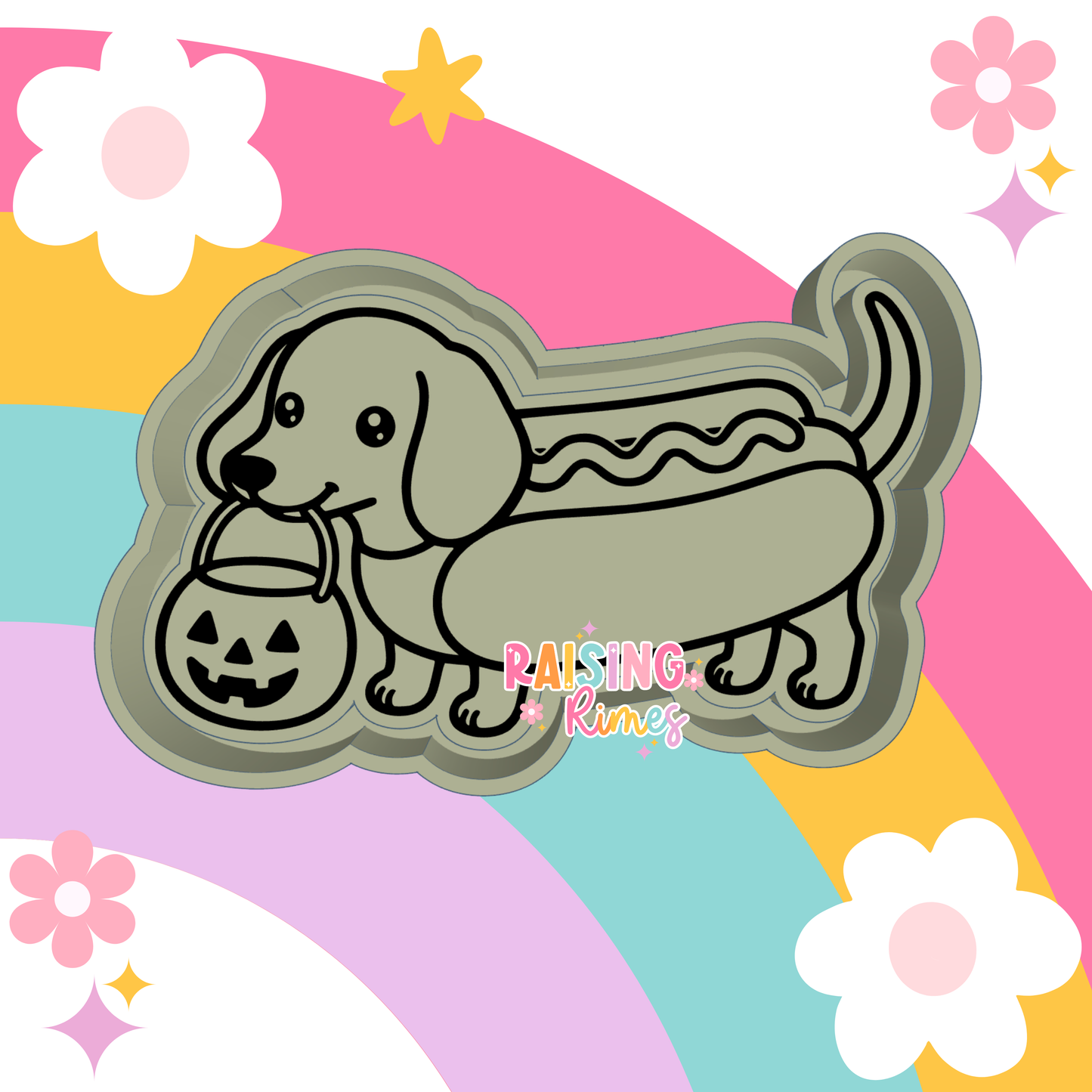Boy Halloweenie Dog Silicone Mold