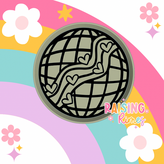Wavy Heart Disco Silicone Mold