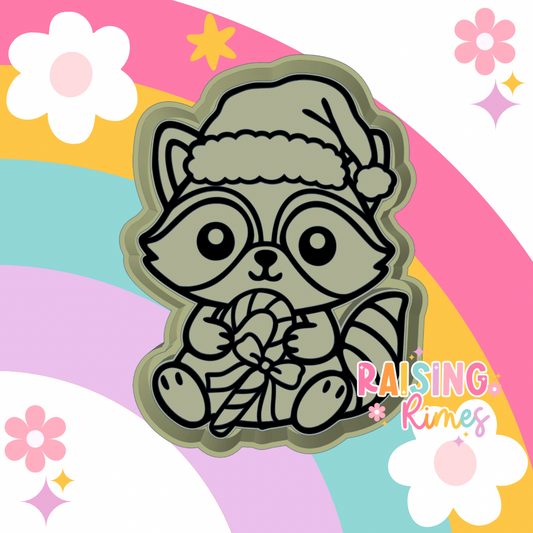 Candy Cane Raccoon Silicone Mold