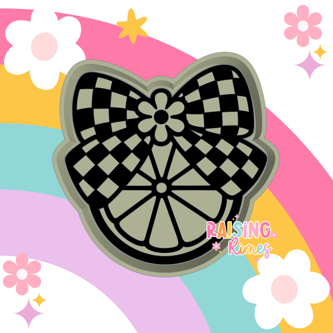 Lemon w/ Checkered Bow Silicone Mold