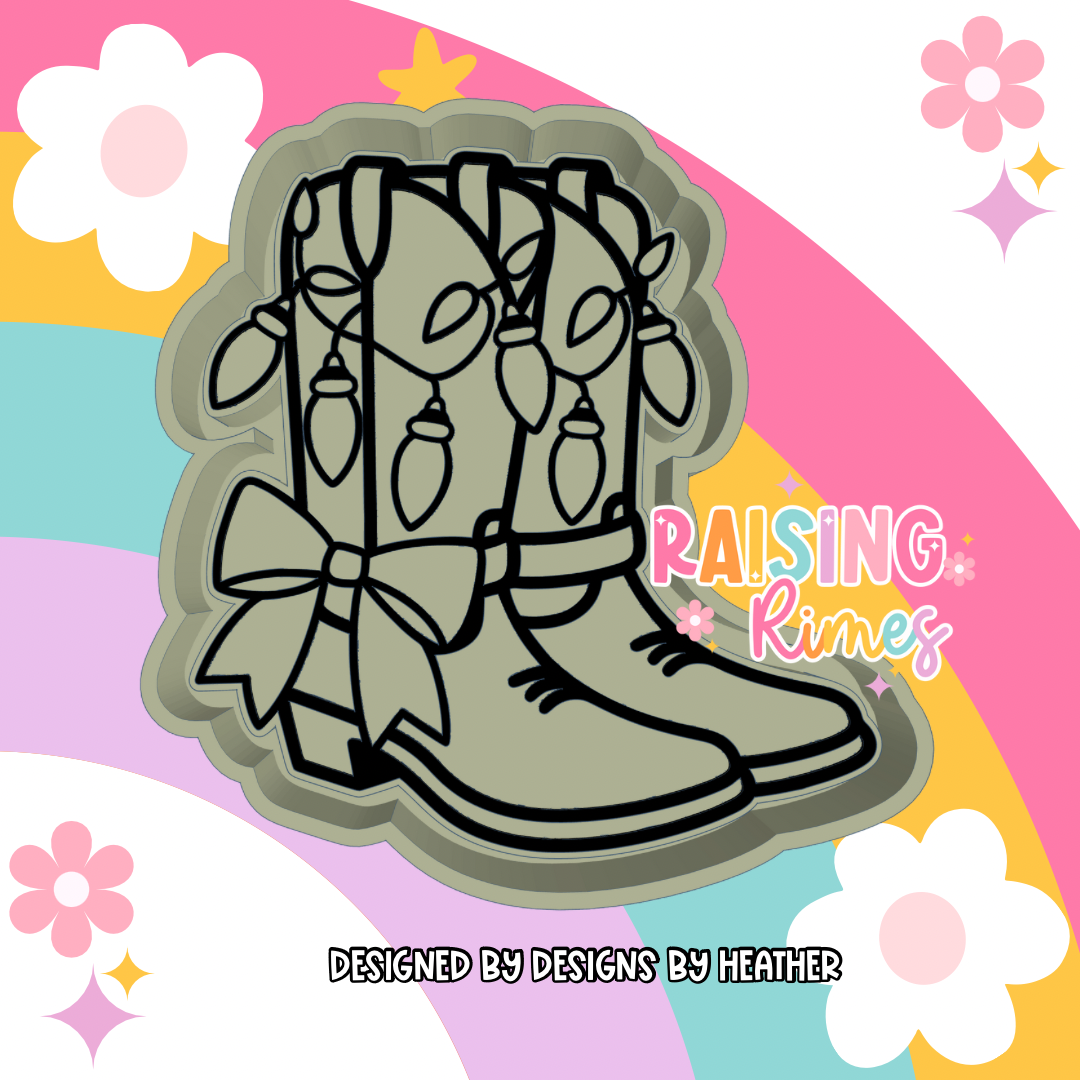Christmas Light Boots Silicone Mold