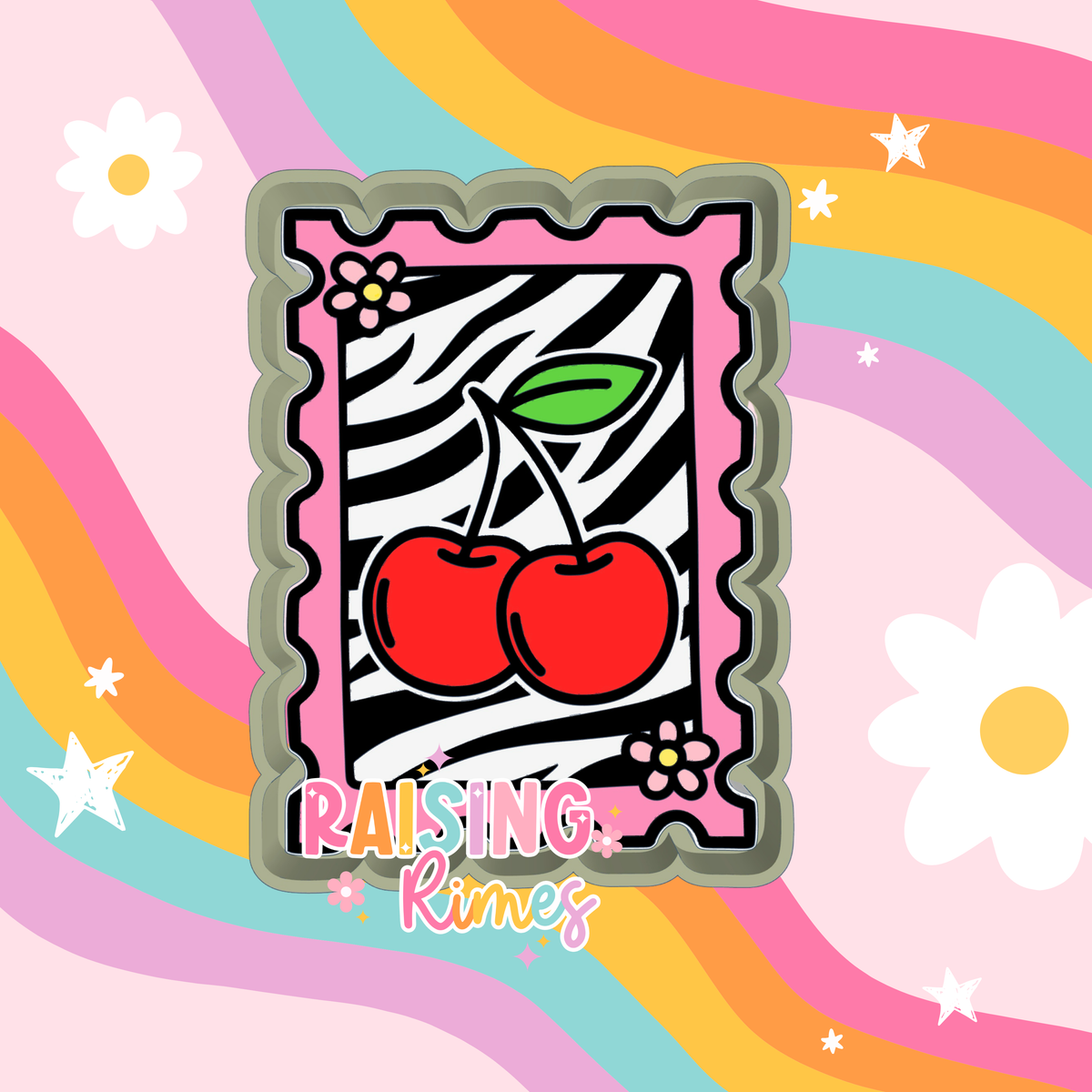 Cherry Zebra Frame Silicone Mold