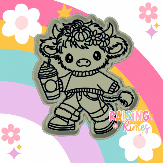 Trendy Fall Cow Silicone Mold