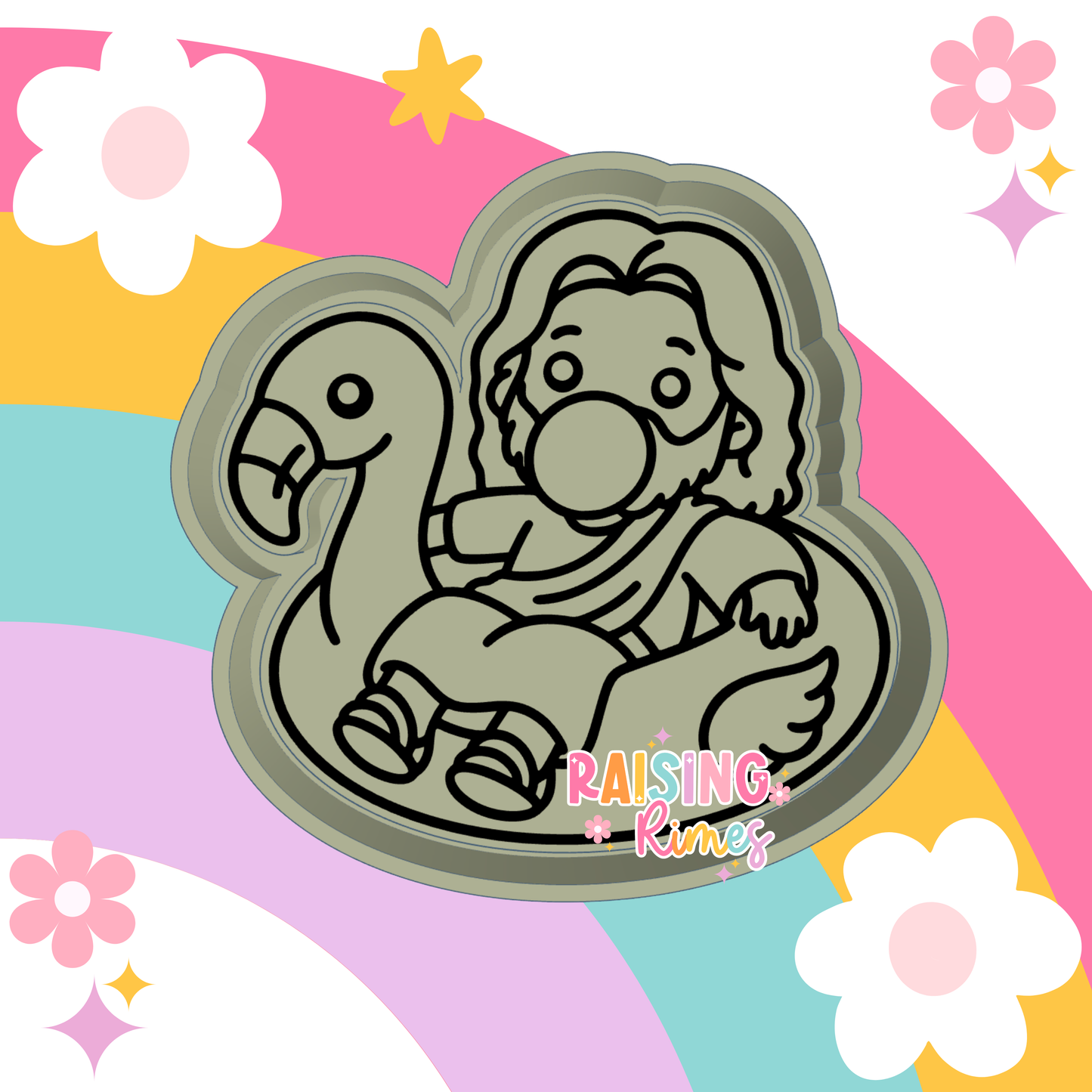 Jesus on Pool Float Silicone Mold