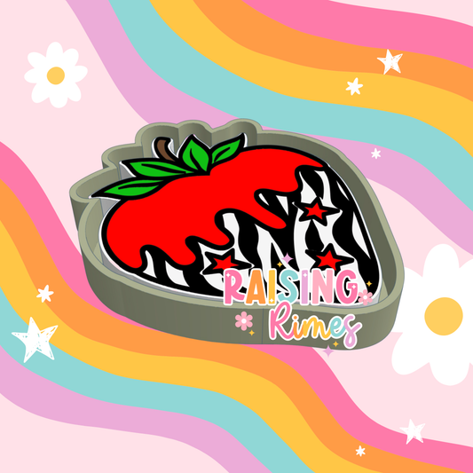 Zebra & Star Chocolate Covered Strawberry Silicone Mold