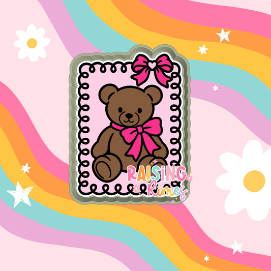 Bear Doodle Frame Silicone Mold