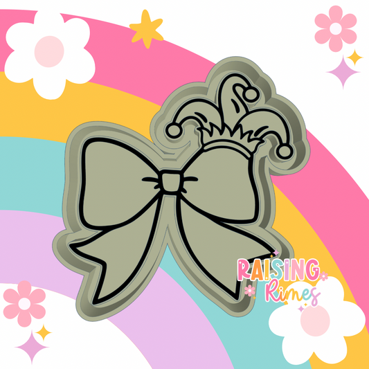 Bow w/ Mardi Gras Hat Silicone Mold