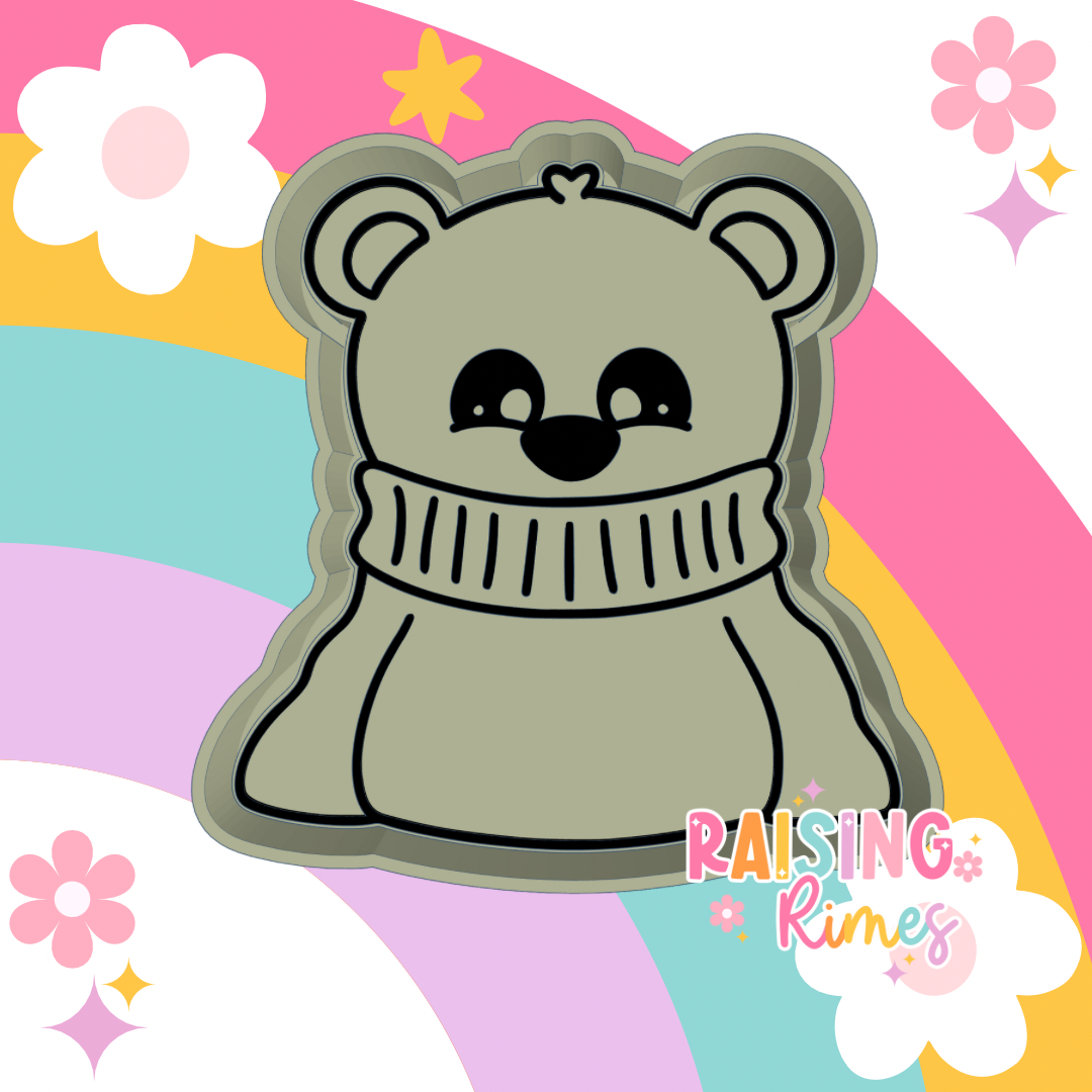 Bear In Sweater Silicone Mold