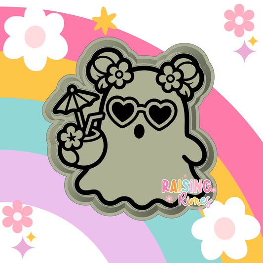 Space Bun Ghost w/ Drink Silicone Mold