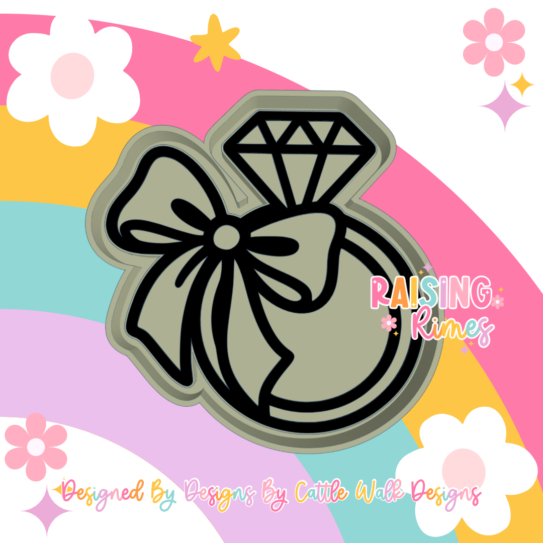 Ring w Bow Silicone Mold