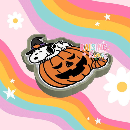 Snoopy on Pumpkin  Silicone Mold
