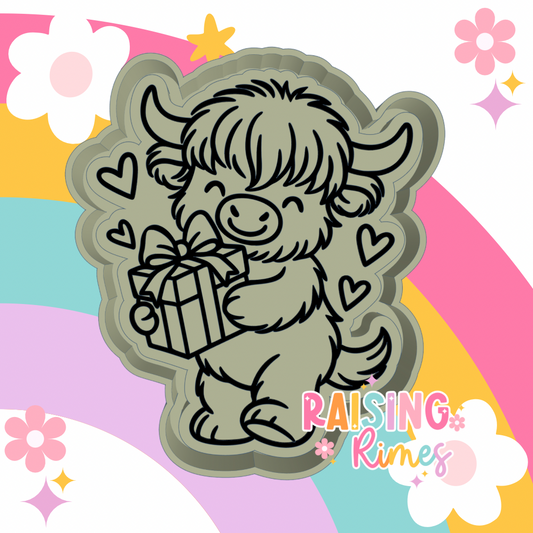 Heart Gift Cow Silicone Mold