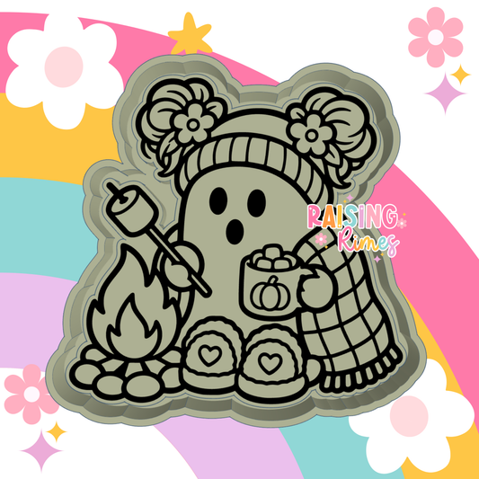 Space Bun Campfire Ghost Silicone Mold