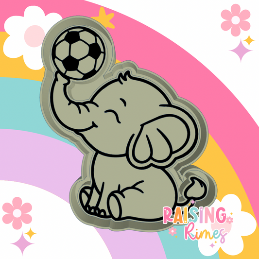 Soccer Elephant Silicone Mold