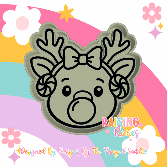 Reindeer Blowing Bubble Silicone Mold