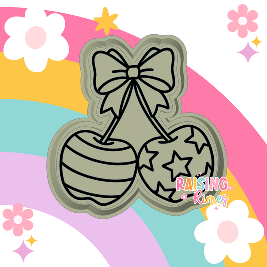 Stripes & Stars Cherries Silicone Mold