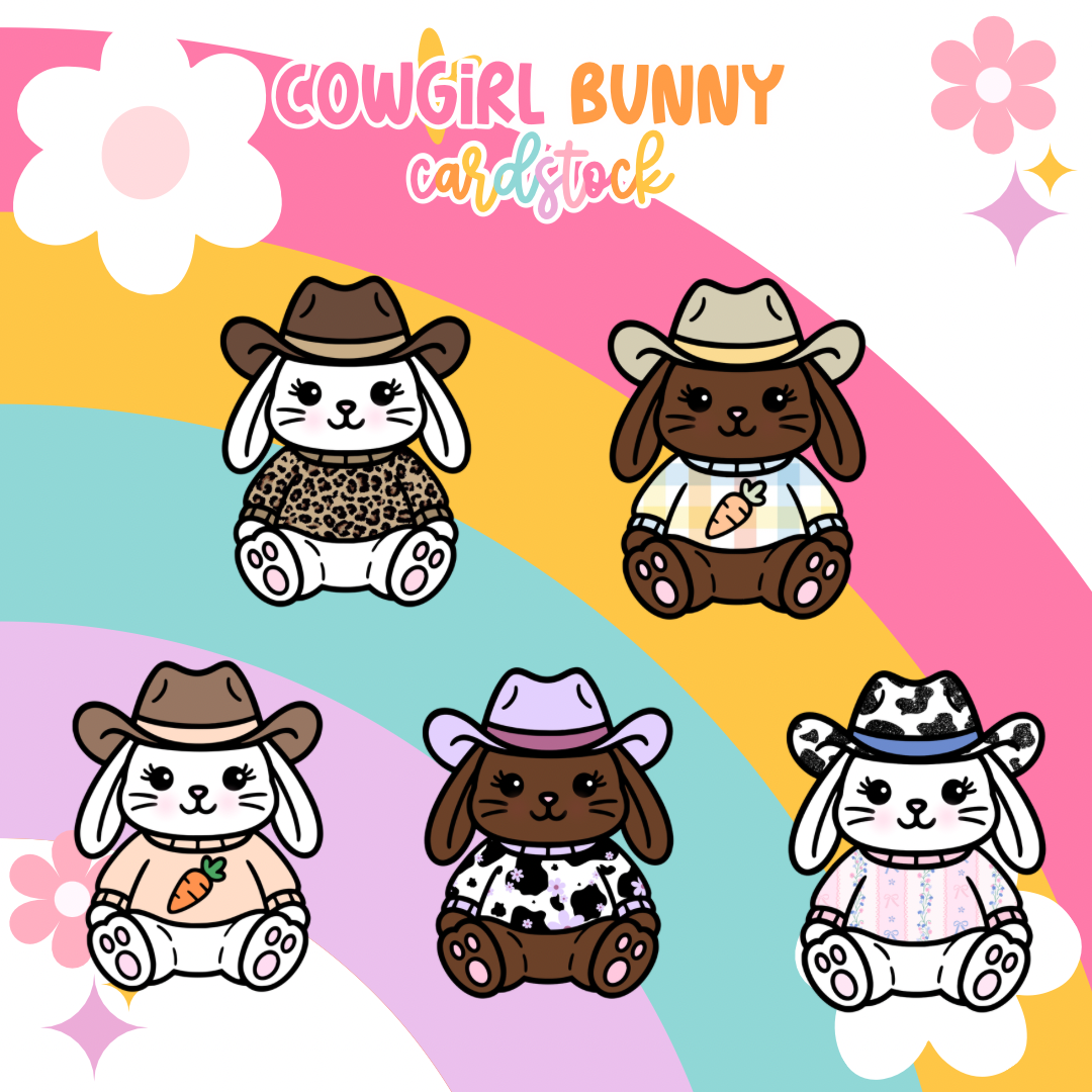 Cowgirl Bunny Cardstock Grab Bag