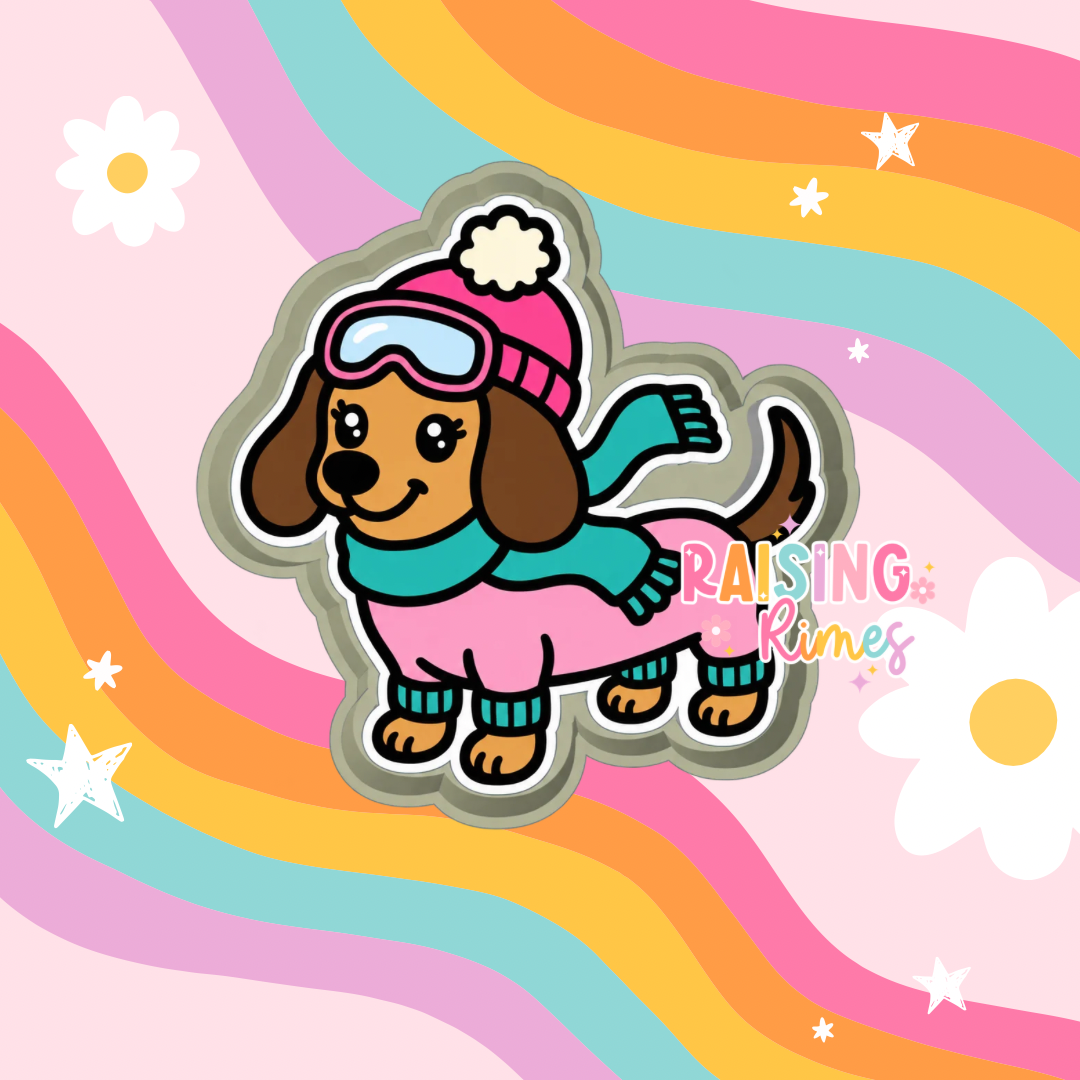 Ski Dachshund Silicone Mold