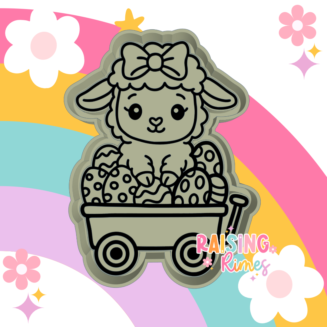 Lamb in Wagon Silicone Mold