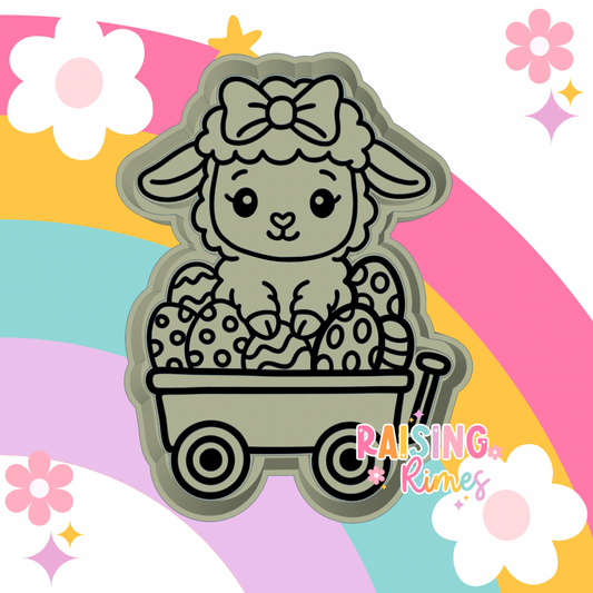 Lamb in Wagon Silicone Mold