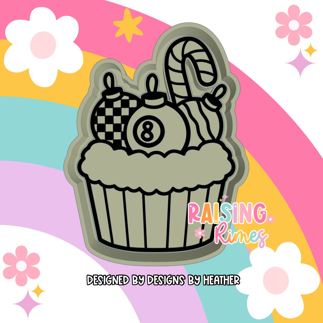 Christmas 8 Ball CupcakeSilicone Mold