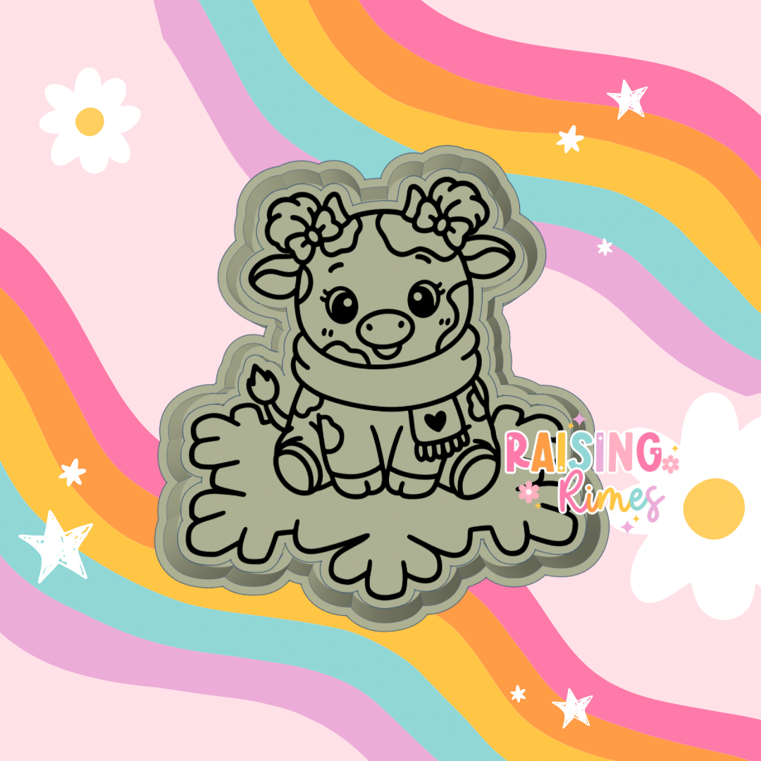 Cow on Snowflake Silicone Mold