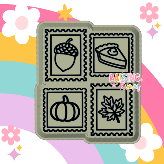 Fall Stamp Collage Silicone Mold