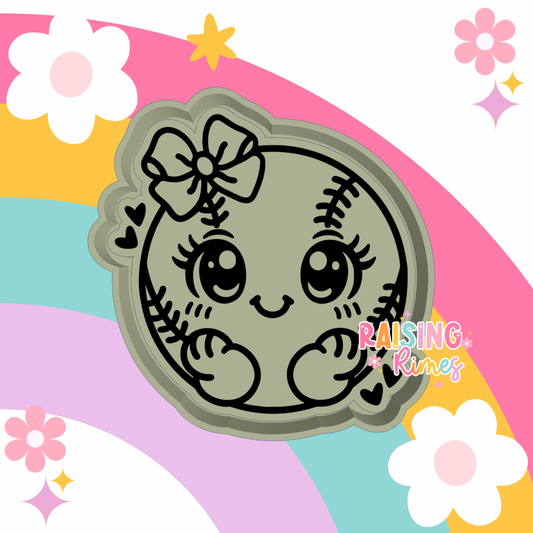 Girly Baseball/Softball Silicone Mold