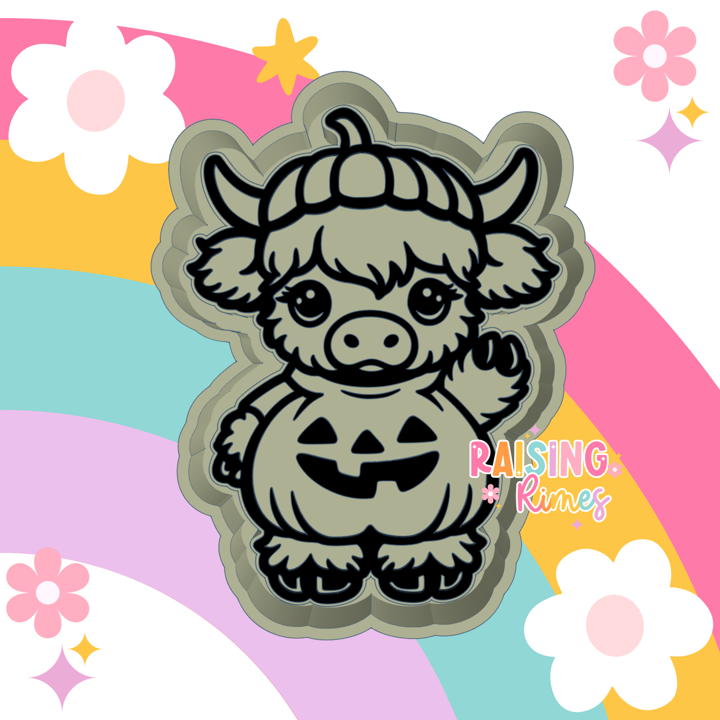 Pumpkin Highland Cow Silicone Mold