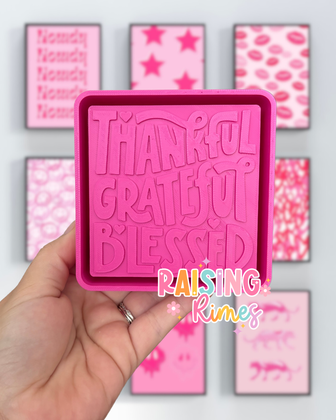 Thankful Grateful Blessed Silicone Mold
